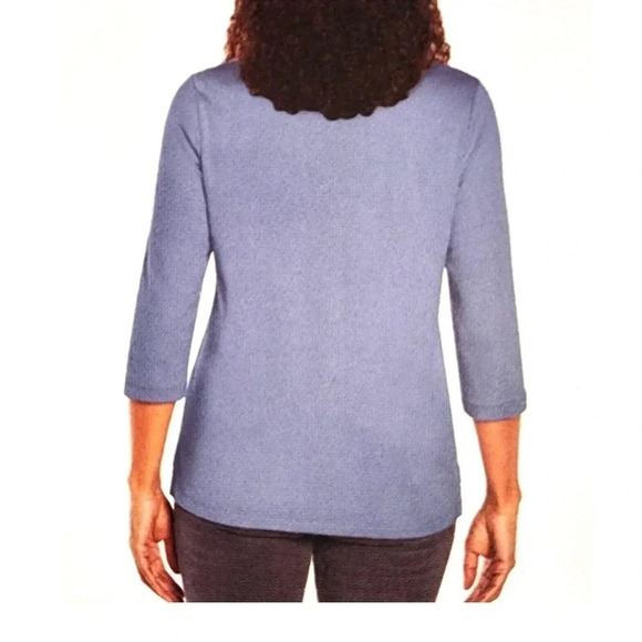Orvis Womens’ Pima Cotton ¾ Sleeve Split Neck Top - Picture 2 of 8